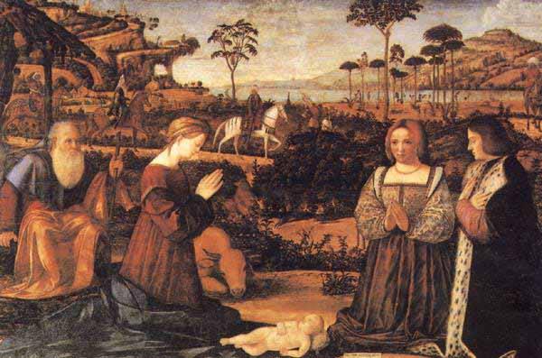 Vittore Carpaccio Holy Family and donors France oil painting art